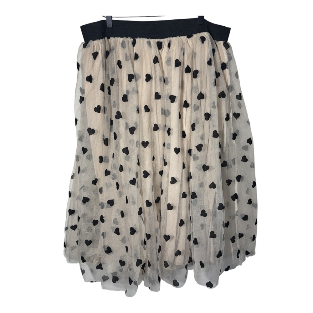 Torrid A-line Tea Length Tulle Skirt Size 2x Heart Print - Picture 12 of 15